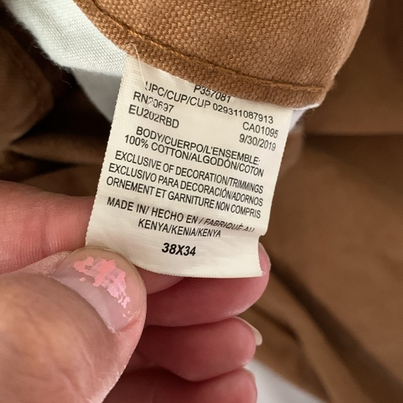 Dickies Men's Tough Max Duck Carpenter Pant 38x34 Stonewashed Brown - Picture 8 of 13